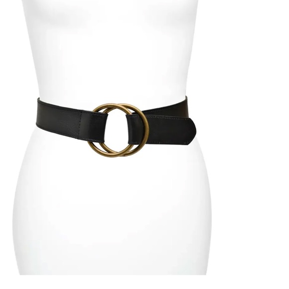 ADA Collection JOSIE LEATHER BELT Double Ring Belt - Picture 3 of 12